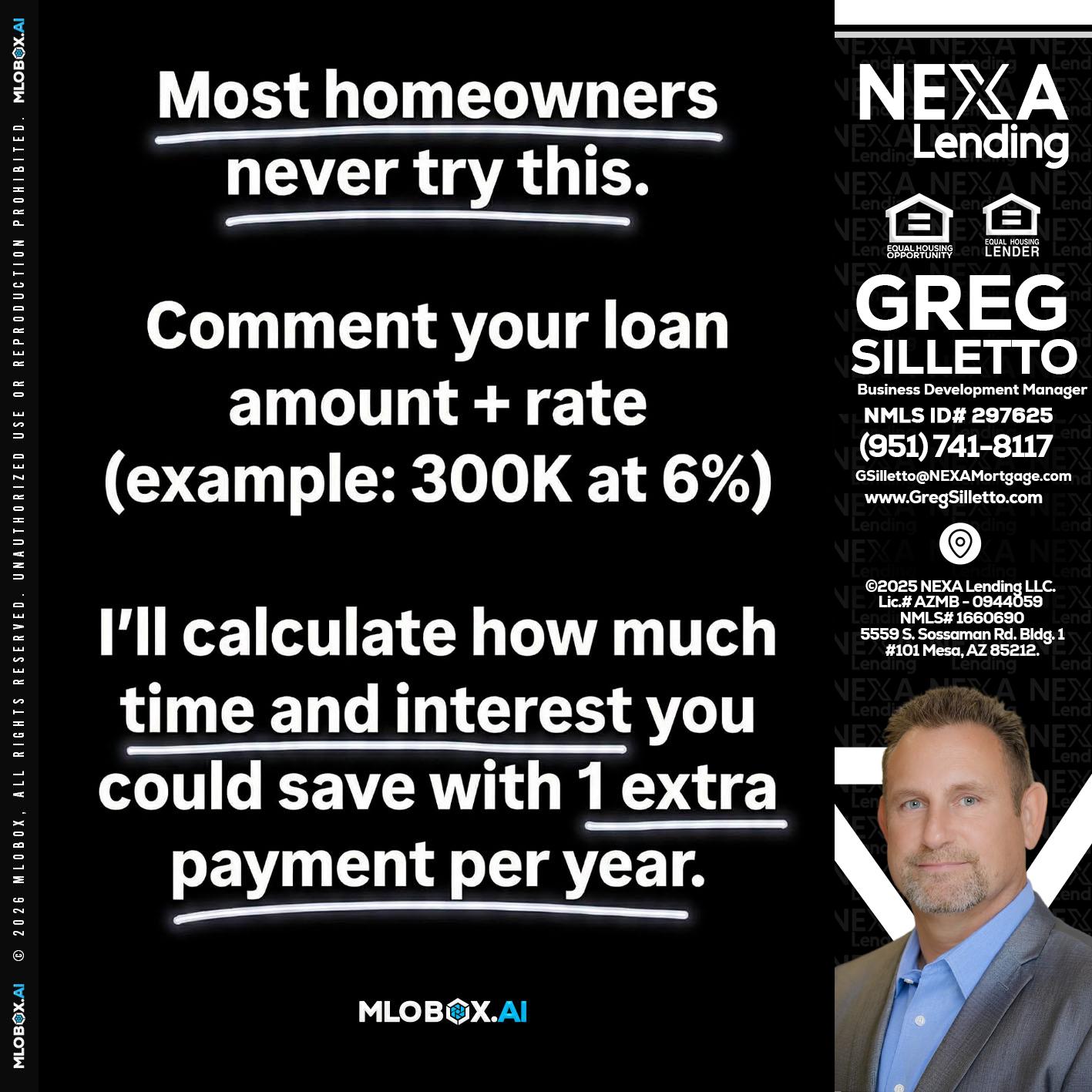 most owners - Greg Silletto -Business Development Manager