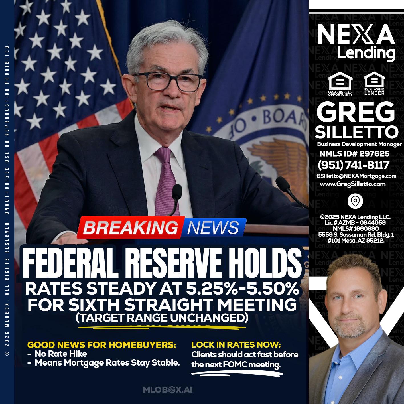 federal reserve - Greg Silletto -Business Development Manager