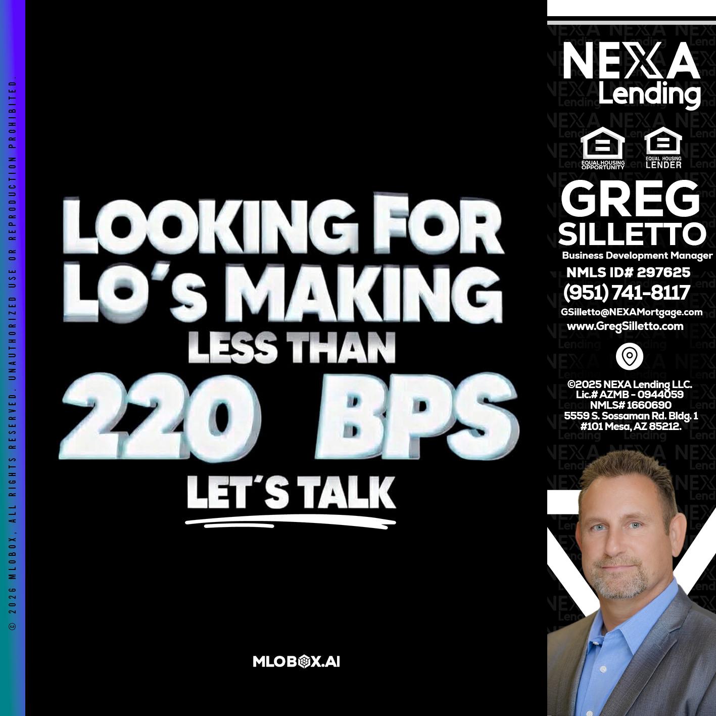 LOOKING FOR - Greg Silletto -Business Development Manager