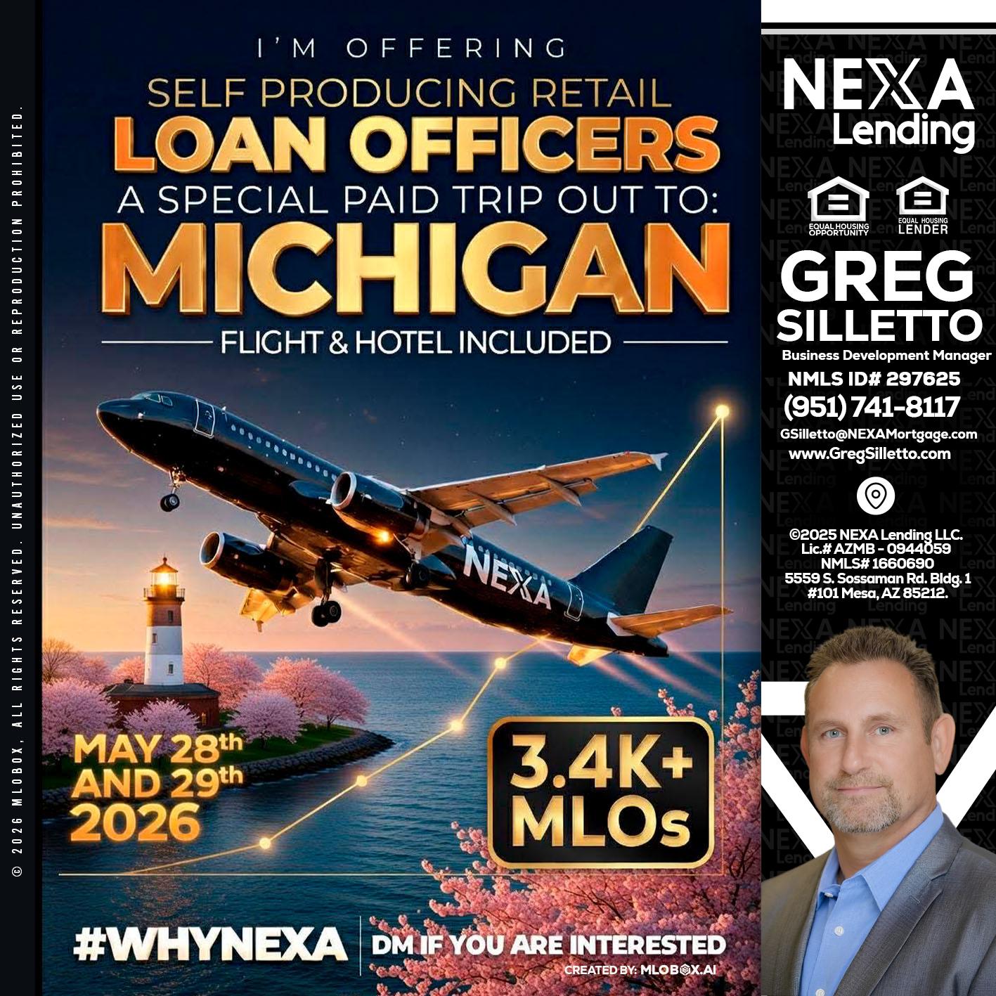 MICHIGAN TRIP - Greg Silletto -Business Development Manager