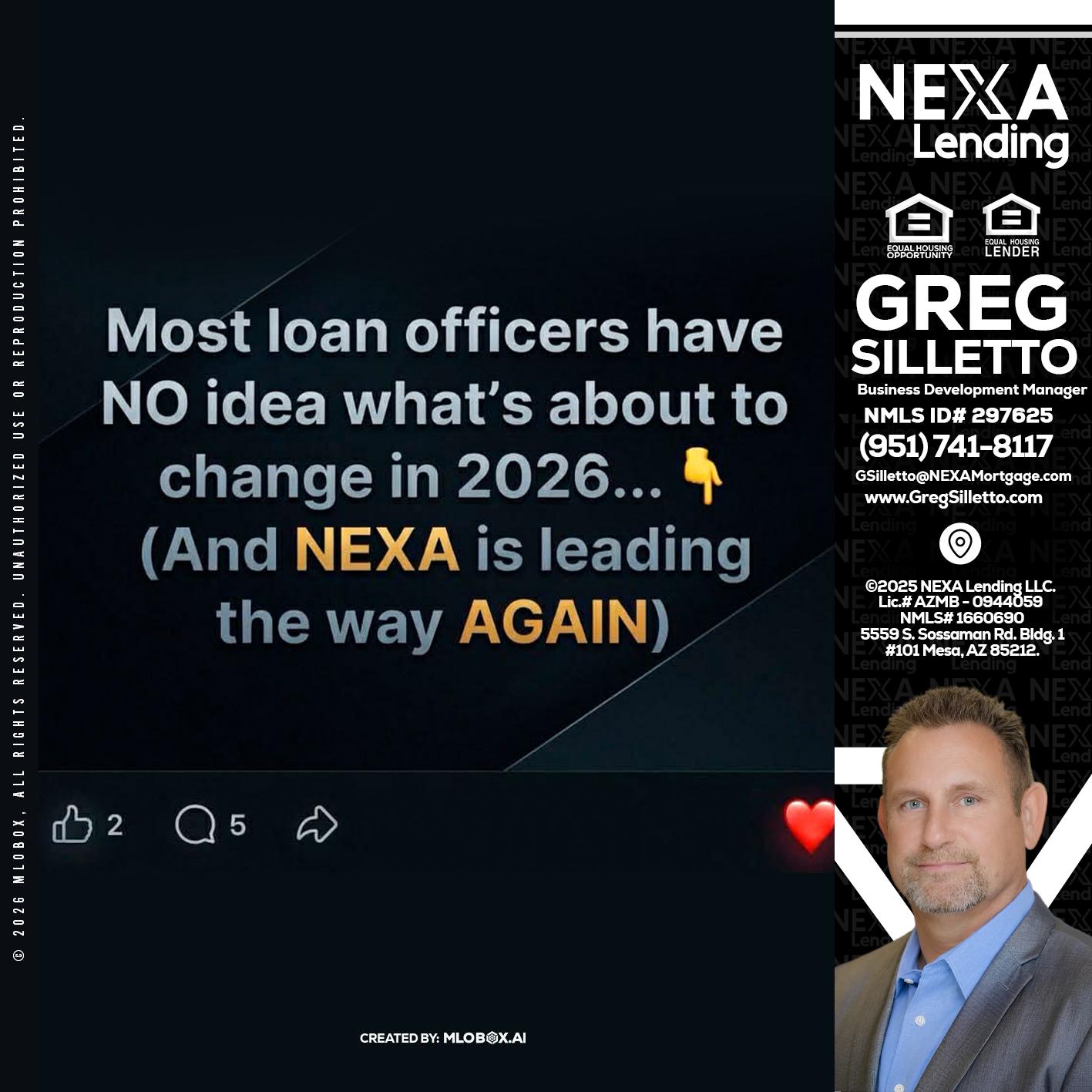 most loan officers - Greg Silletto -Business Development Manager