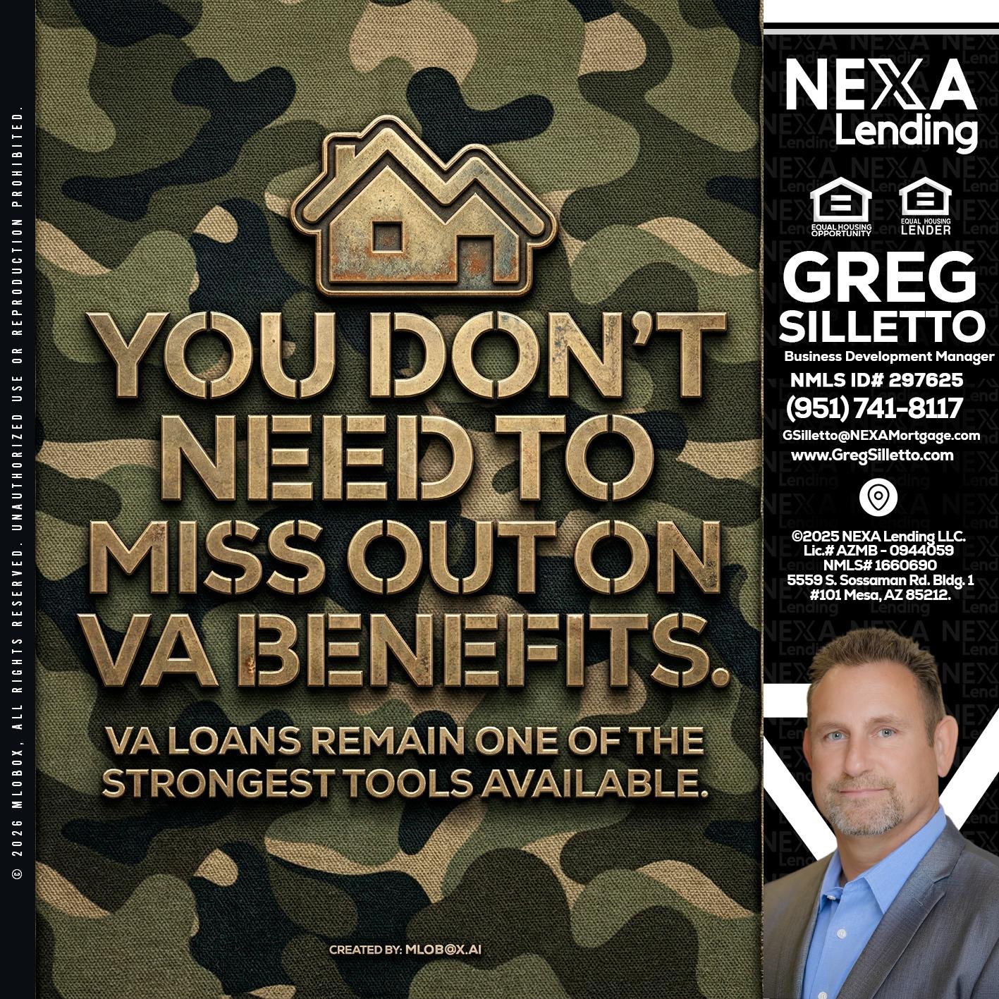 you don't need - Greg Silletto -Business Development Manager
