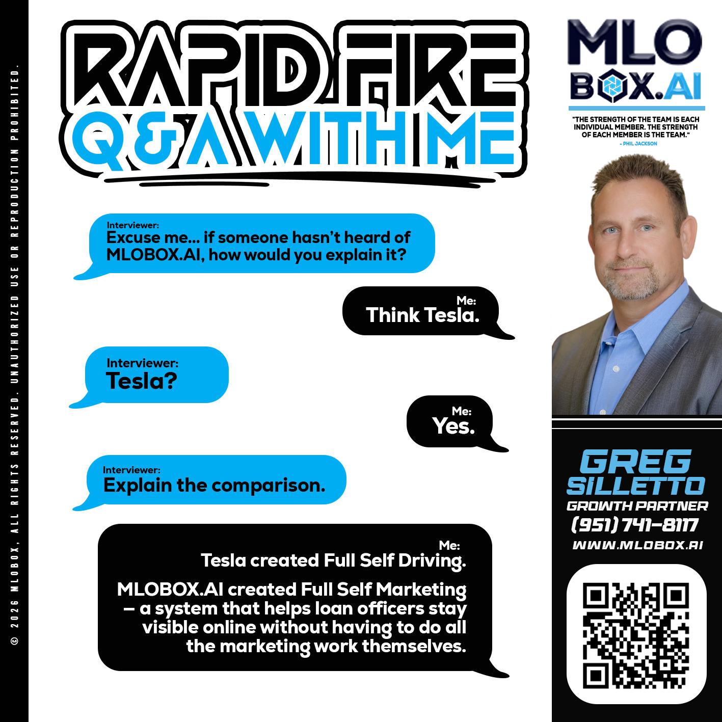 RAPID FIRE Q&A - Greg Silletto -Business Development Manager