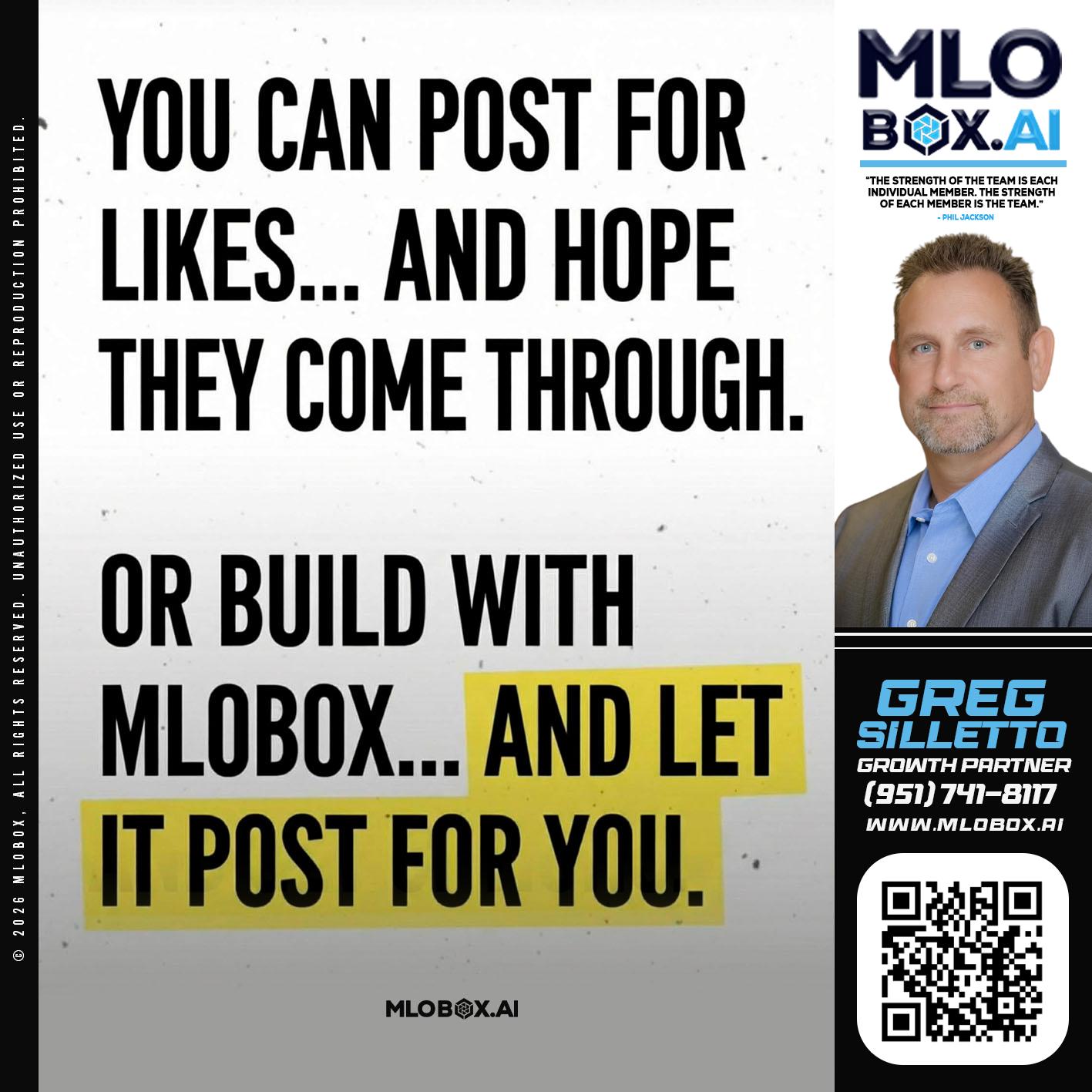 you can post - Greg Silletto -Business Development Manager