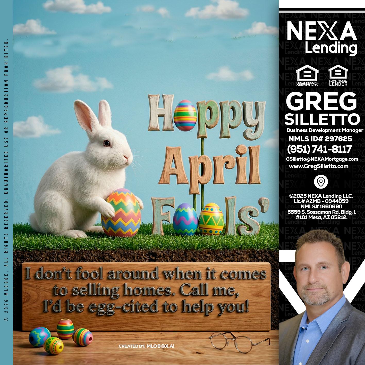 happy april fools - Greg Silletto -Business Development Manager