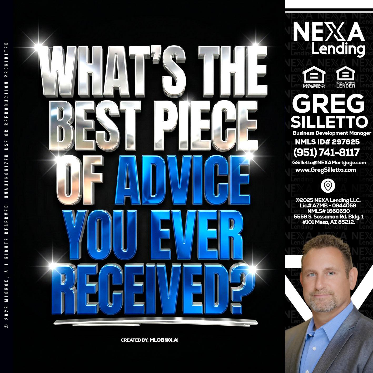 WHATS THE BEST - Greg Silletto -Business Development Manager