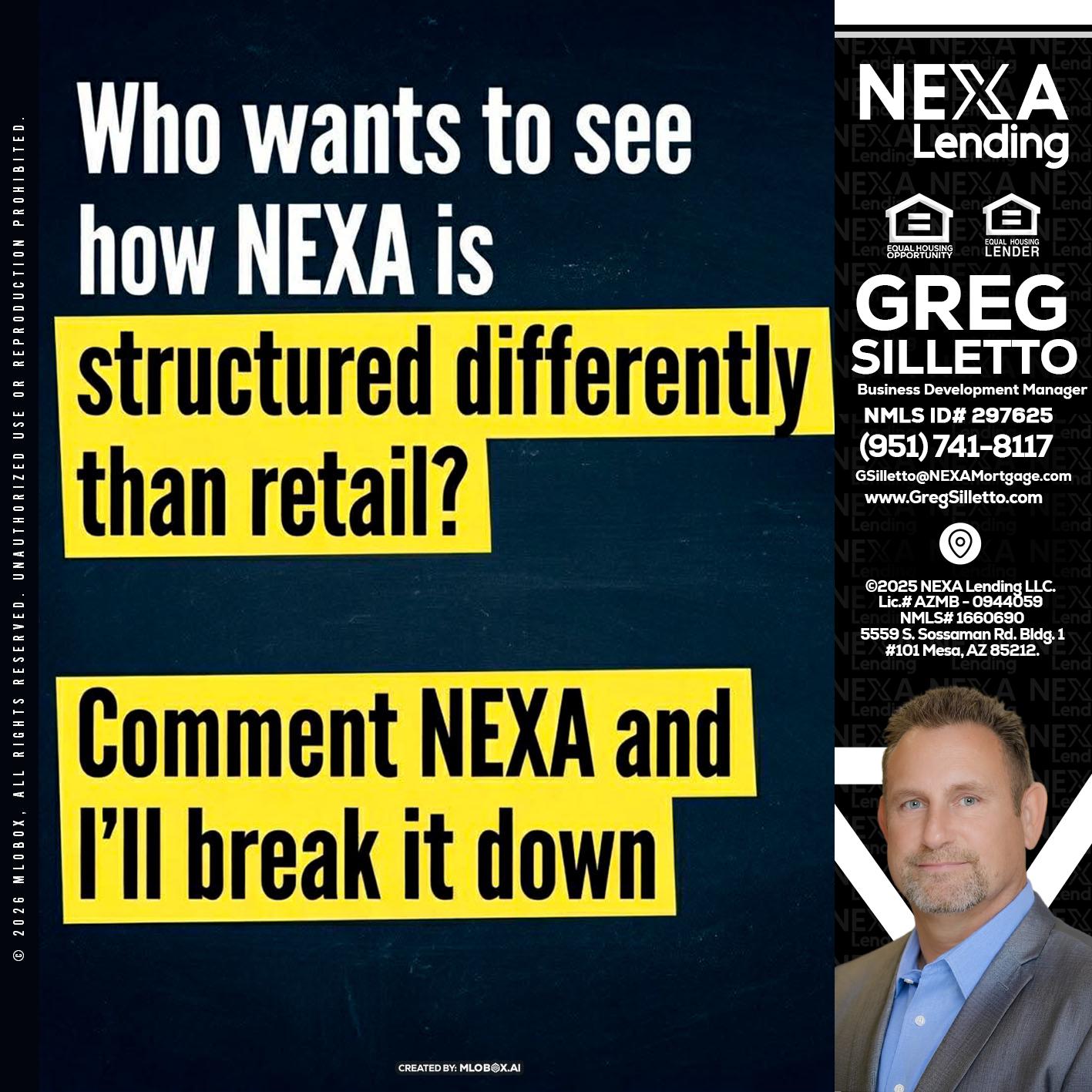 who want to see - Greg Silletto -Business Development Manager