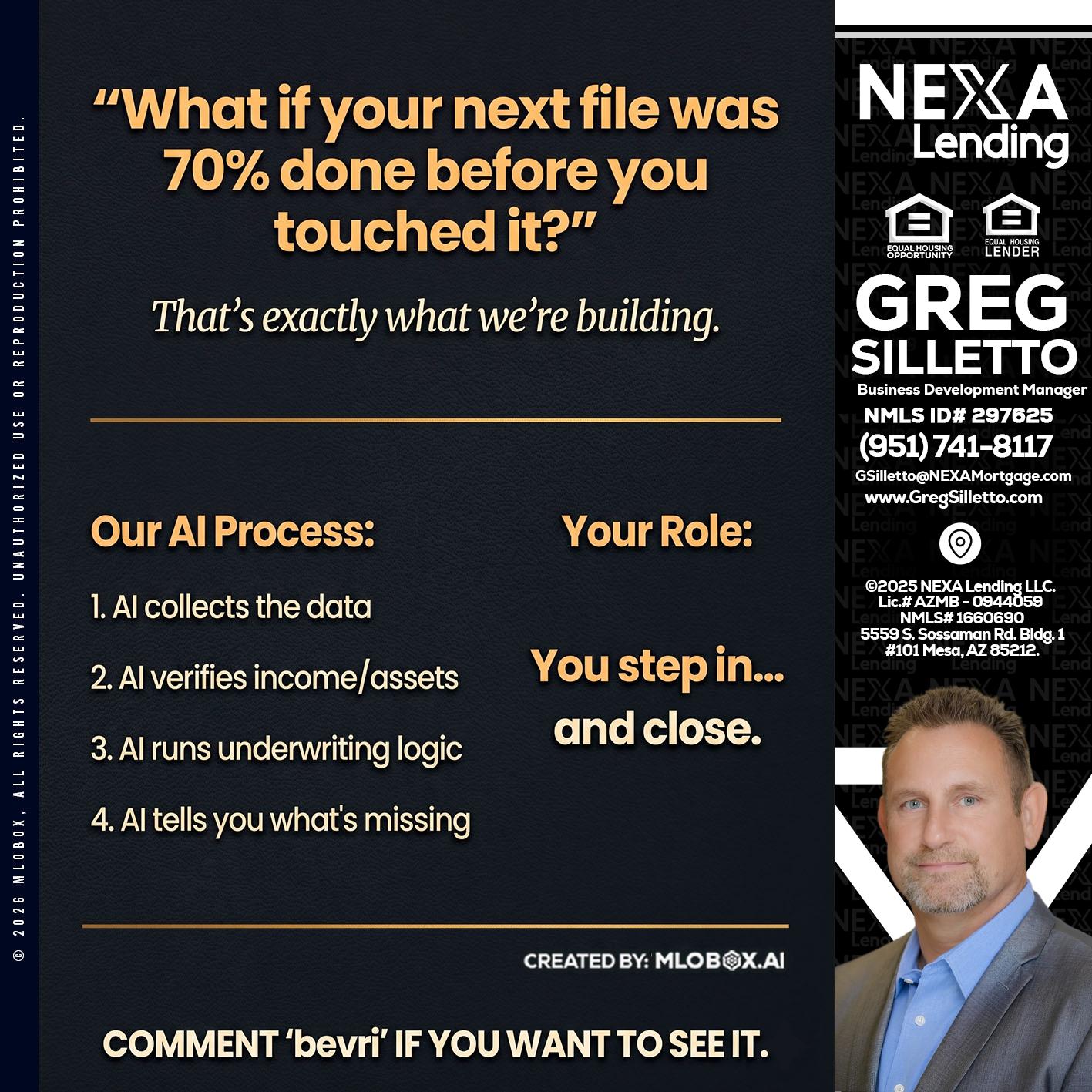 WHAT IF YOUR - Greg Silletto -Business Development Manager