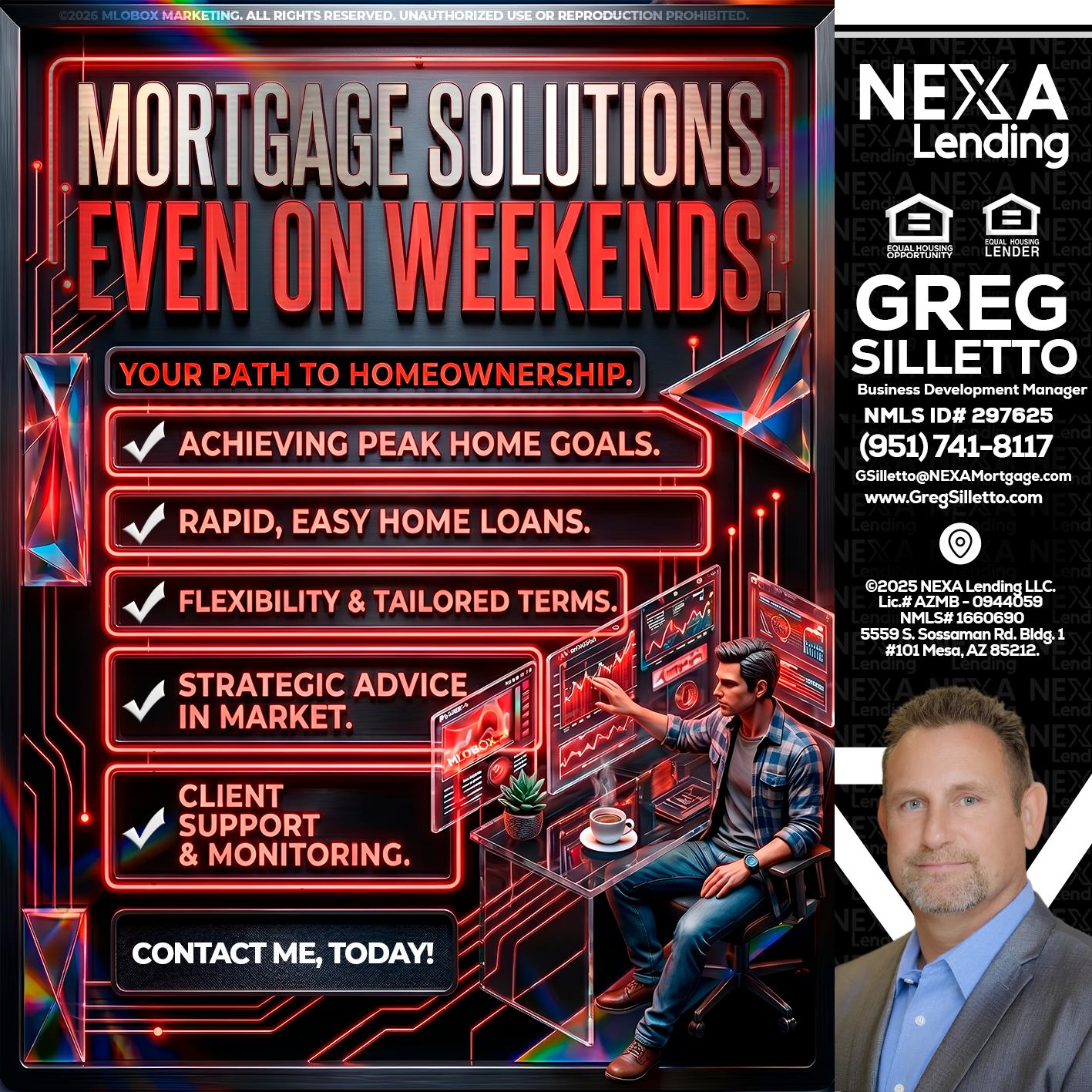 WEEKEND SOLUTIONS - Greg Silletto -Business Development Manager
