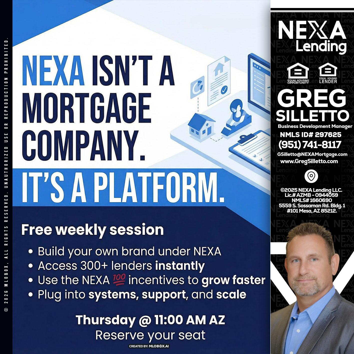 NEXA ISNT - Greg Silletto -Business Development Manager