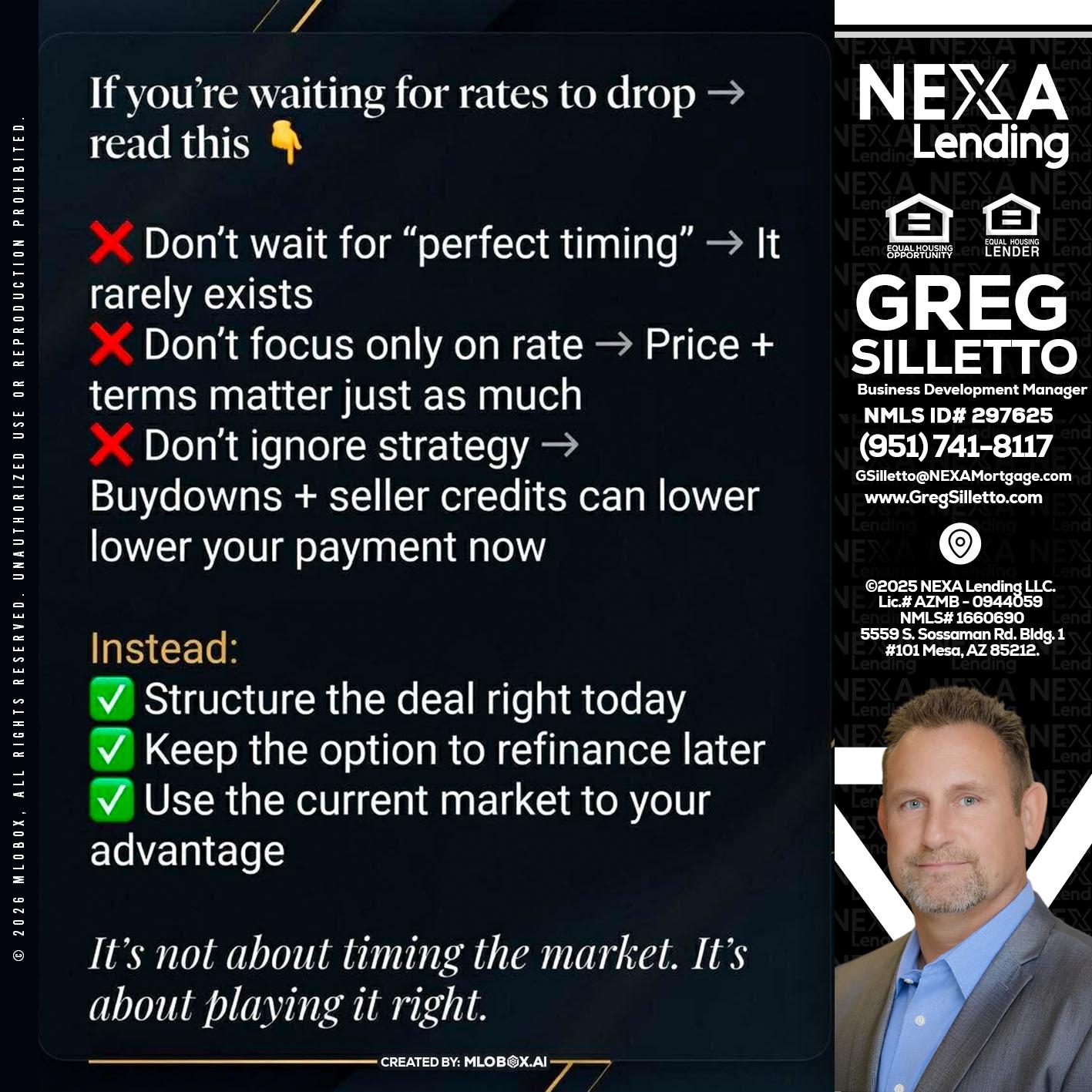 IF YOU ARE - Greg Silletto -Business Development Manager