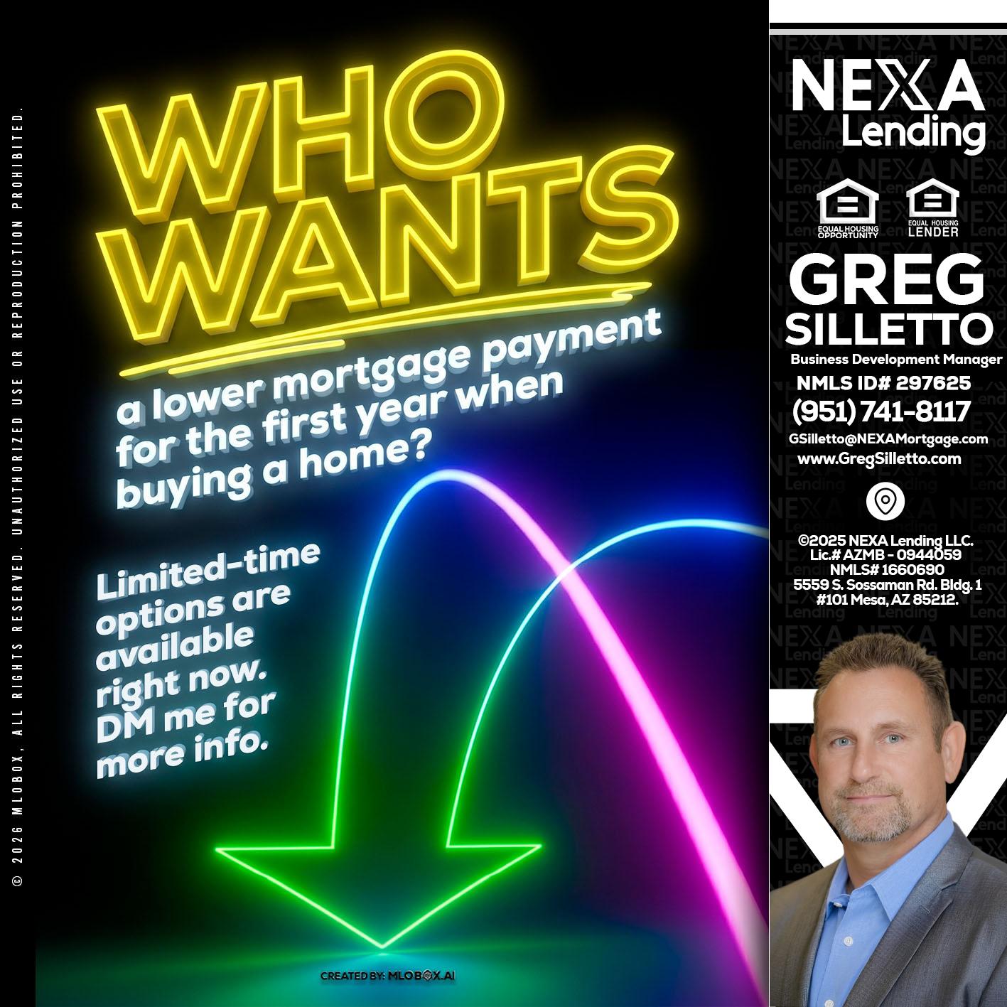 WHO WANTS - Greg Silletto -Business Development Manager
