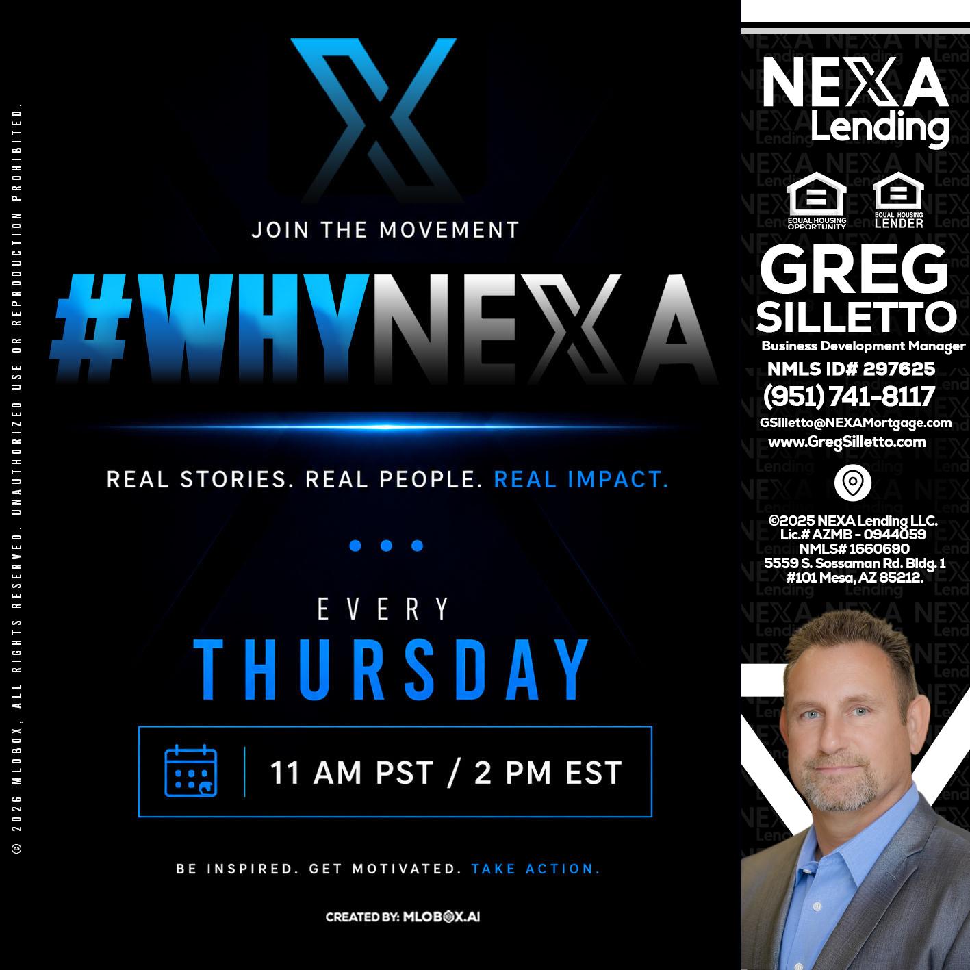 why NEXA - Greg Silletto -Business Development Manager