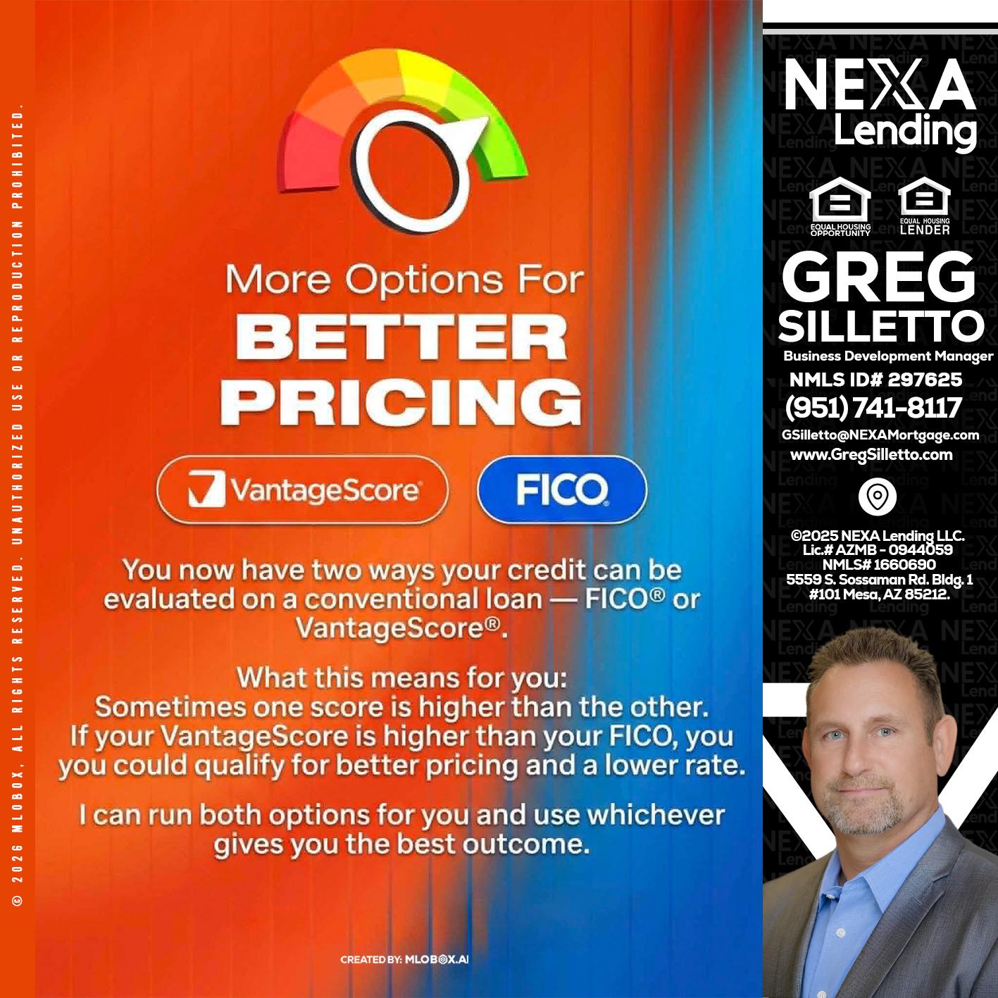 BETTER PRICING - Greg Silletto -Business Development Manager