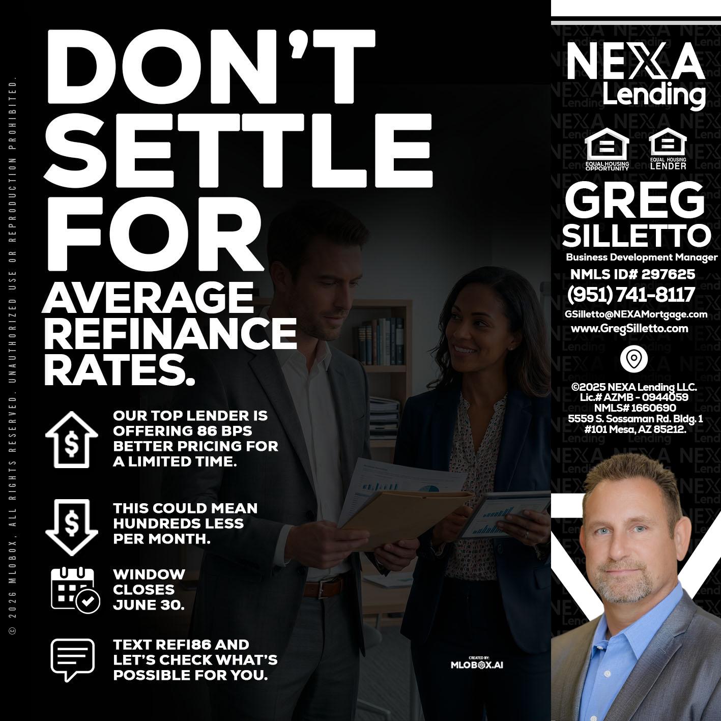dont settle - Greg Silletto -Business Development Manager