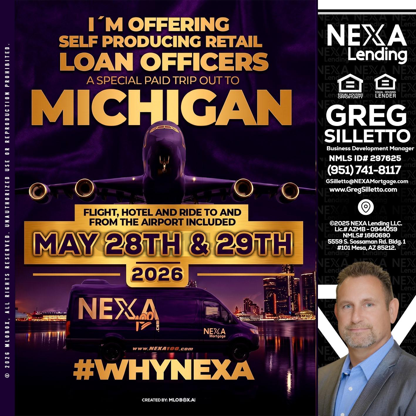 MICHIGAN - Greg Silletto -Business Development Manager