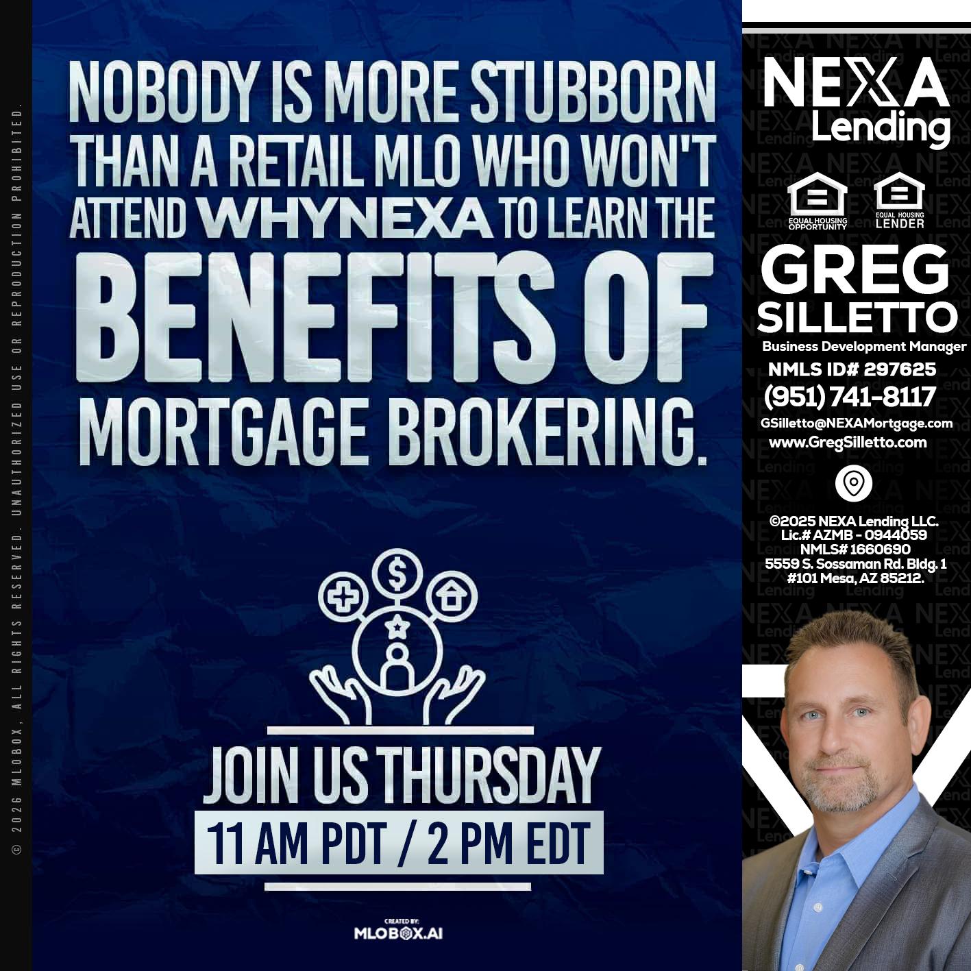 WHY NEXA - Greg Silletto -Business Development Manager