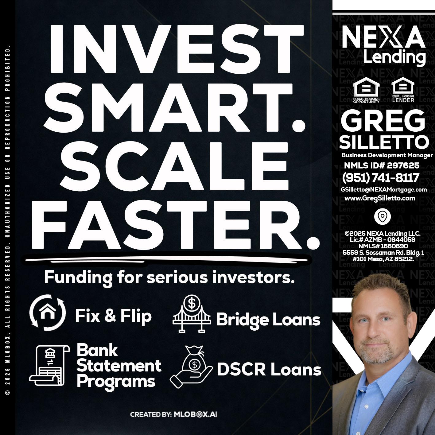 INVEST SMART - Greg Silletto -Business Development Manager