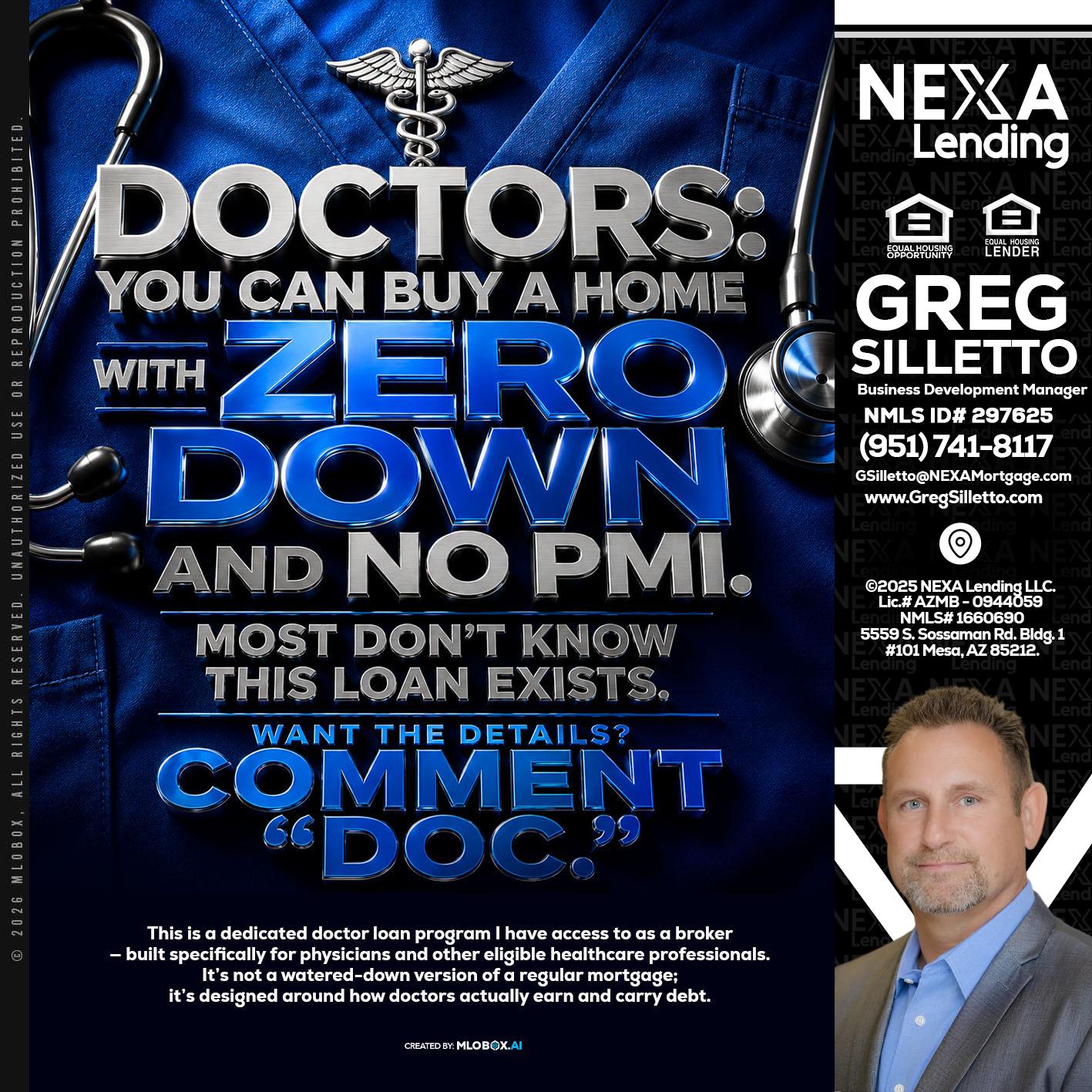 DOCTORS YOU CAN BUY - Greg Silletto -Business Development Manager