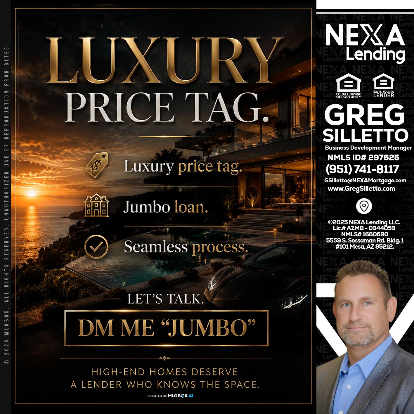 LUXURY PRICE - Greg Silletto -Business Development Manager