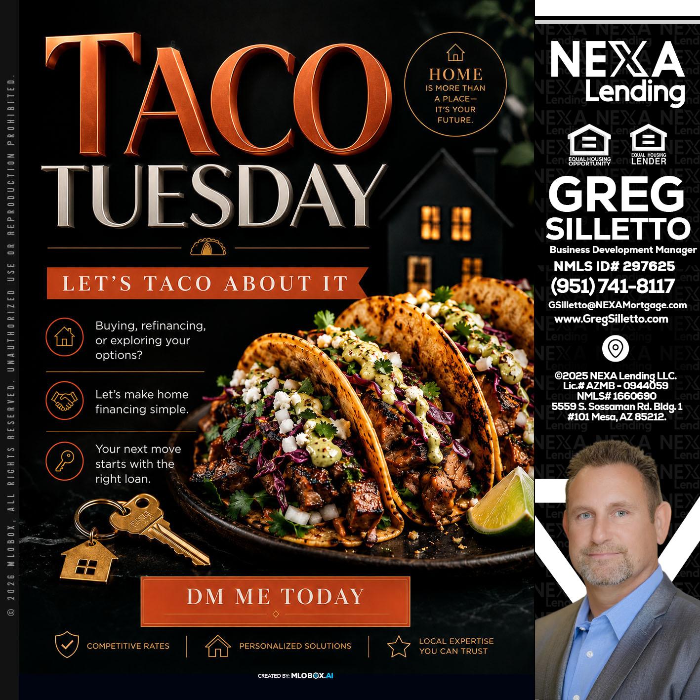 TACO TUESDAY - Greg Silletto -Business Development Manager