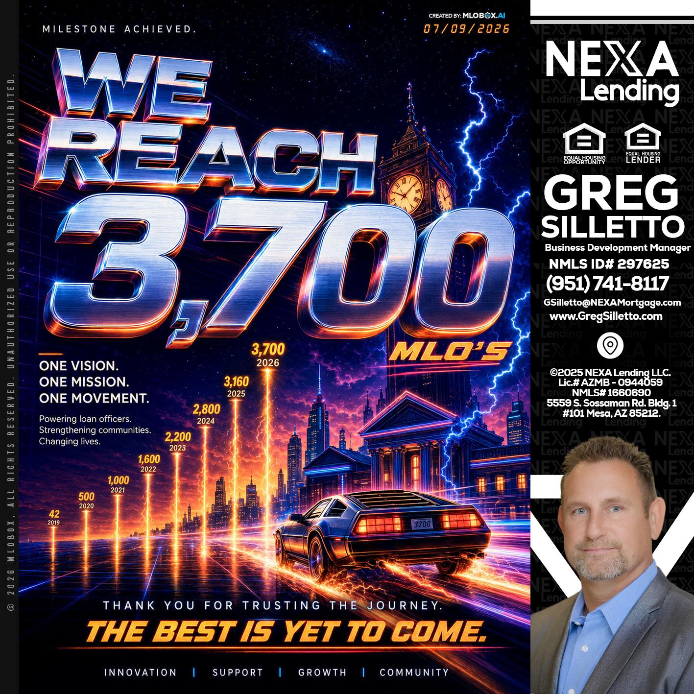 3700 MLOs - Greg Silletto -Business Development Manager
