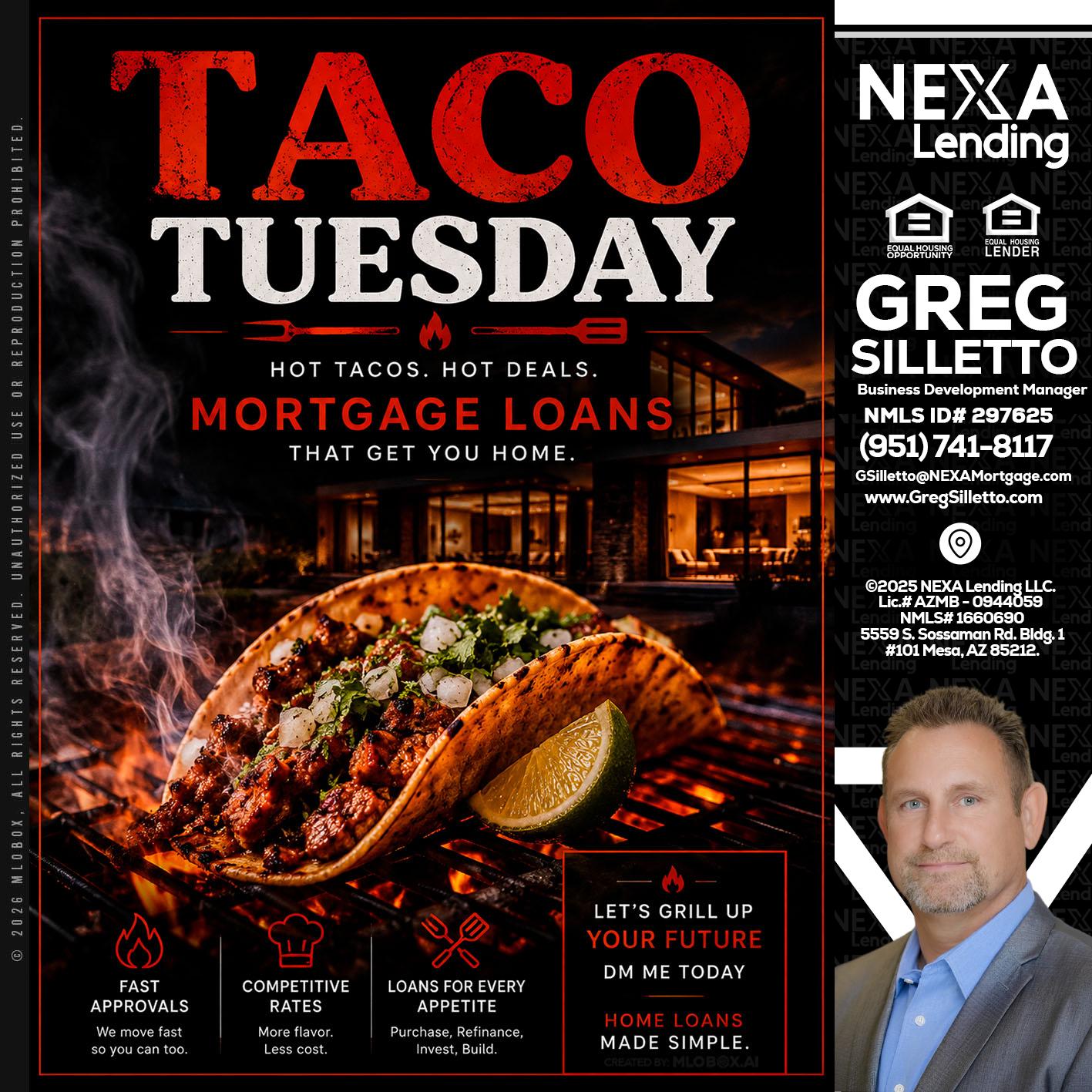 TACO TUESDAY - Greg Silletto -Business Development Manager