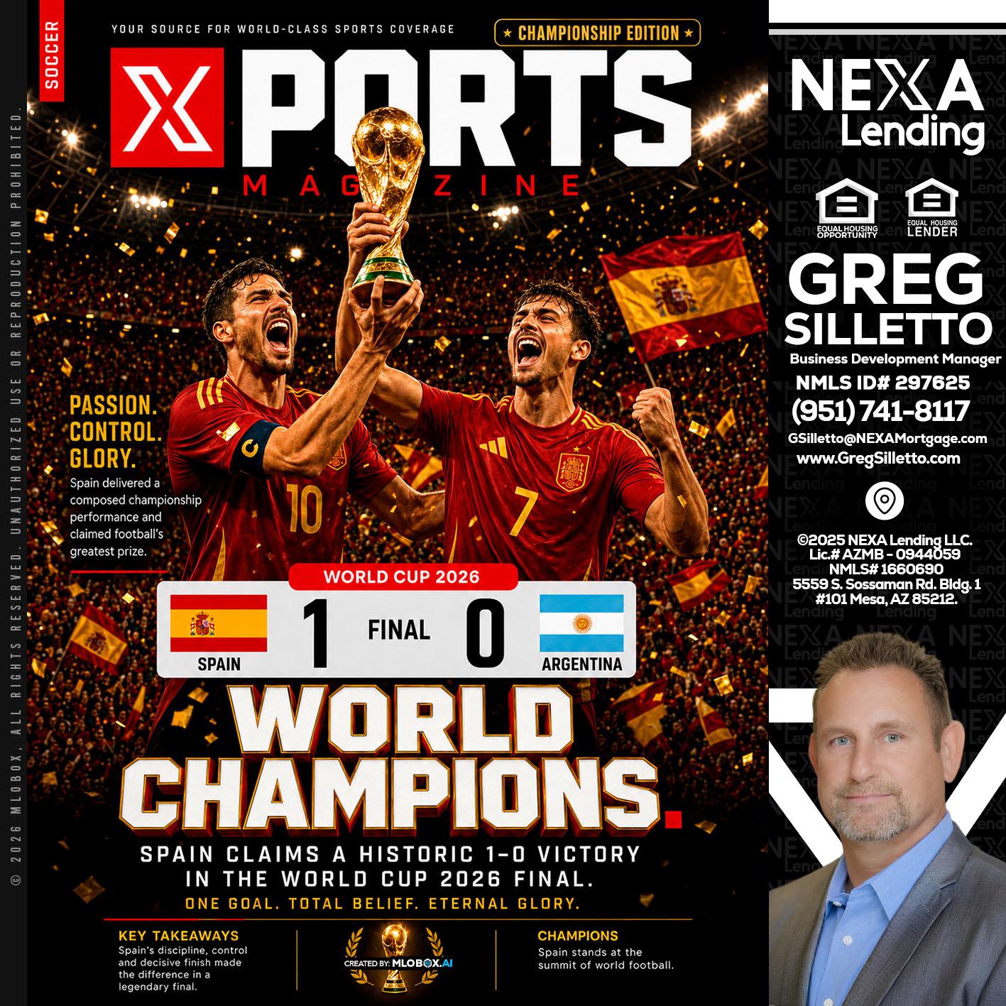 SPAIN CHAMPION - Greg Silletto -Business Development Manager