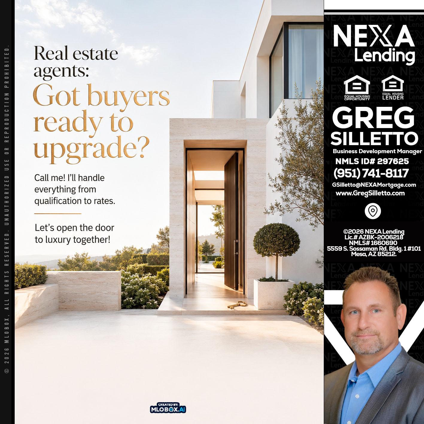 REAL ESTATE AGENTS - Greg Silletto -Business Development Manager