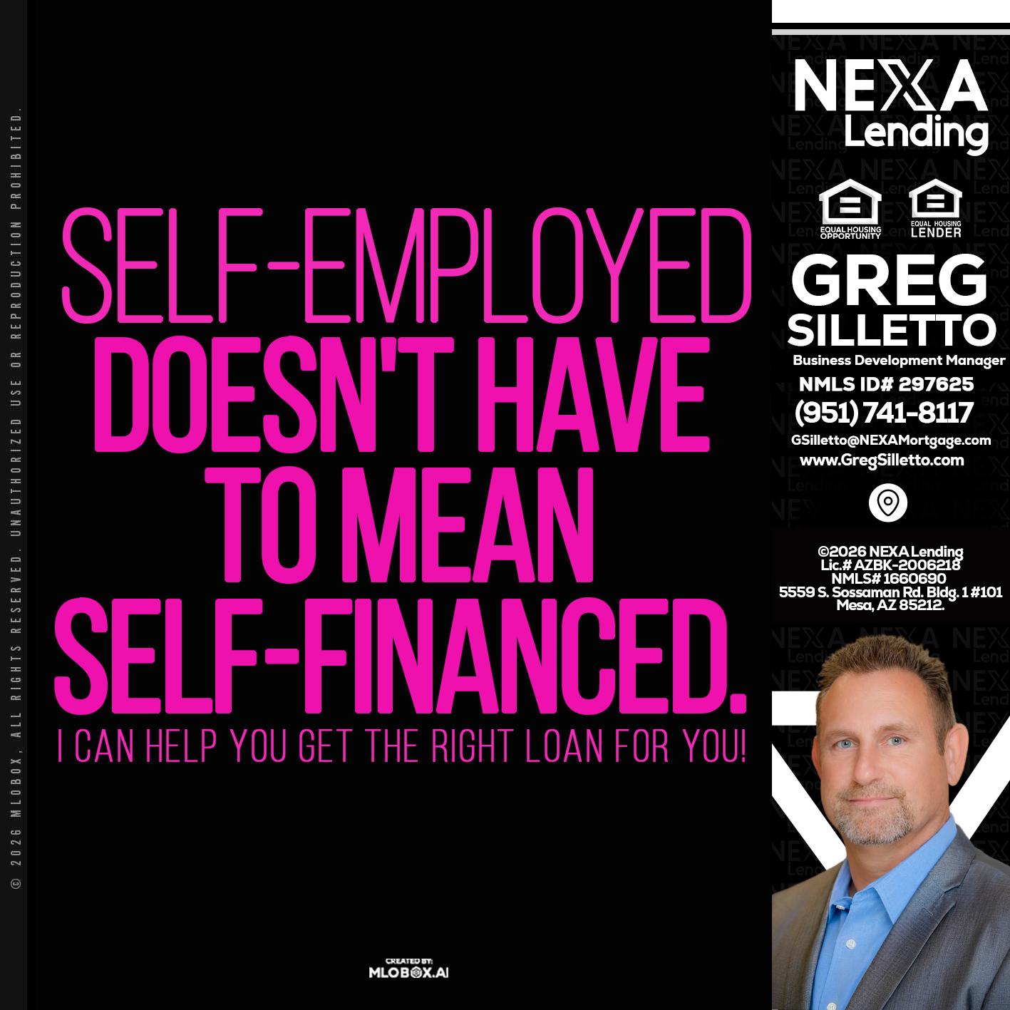 self employed - Greg Silletto -Business Development Manager