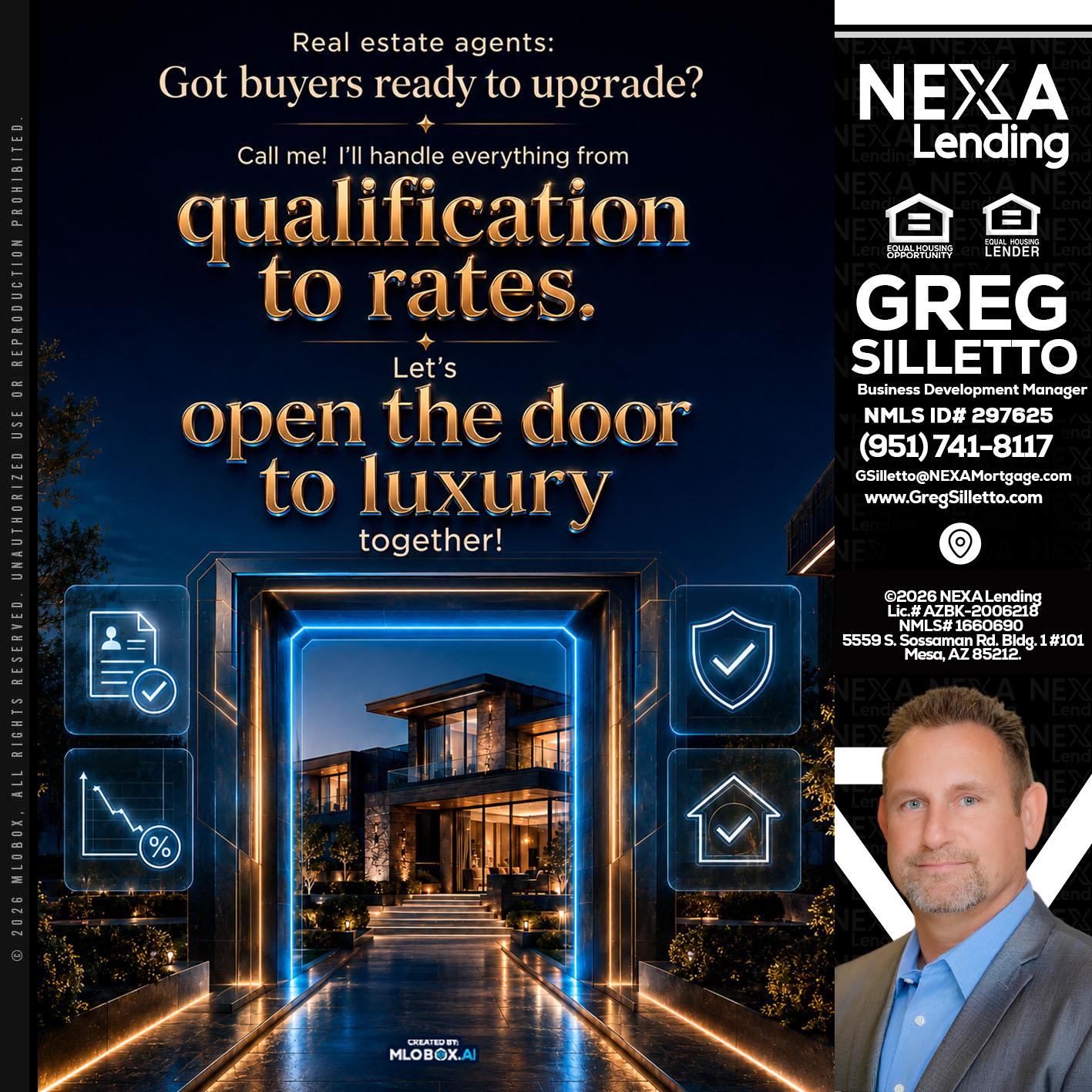 QUALIFICATION TO RATES - Greg Silletto -Business Development Manager