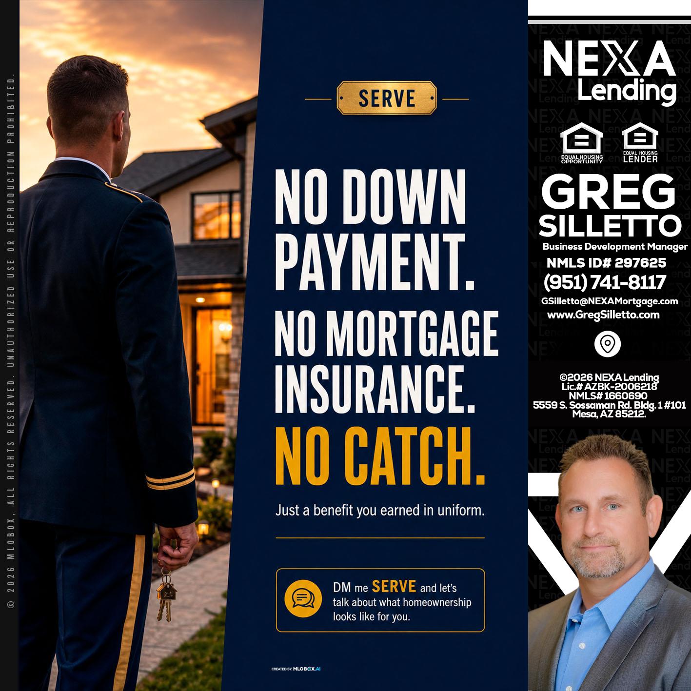 NO DOWN PAYMENT - Greg Silletto -Business Development Manager
