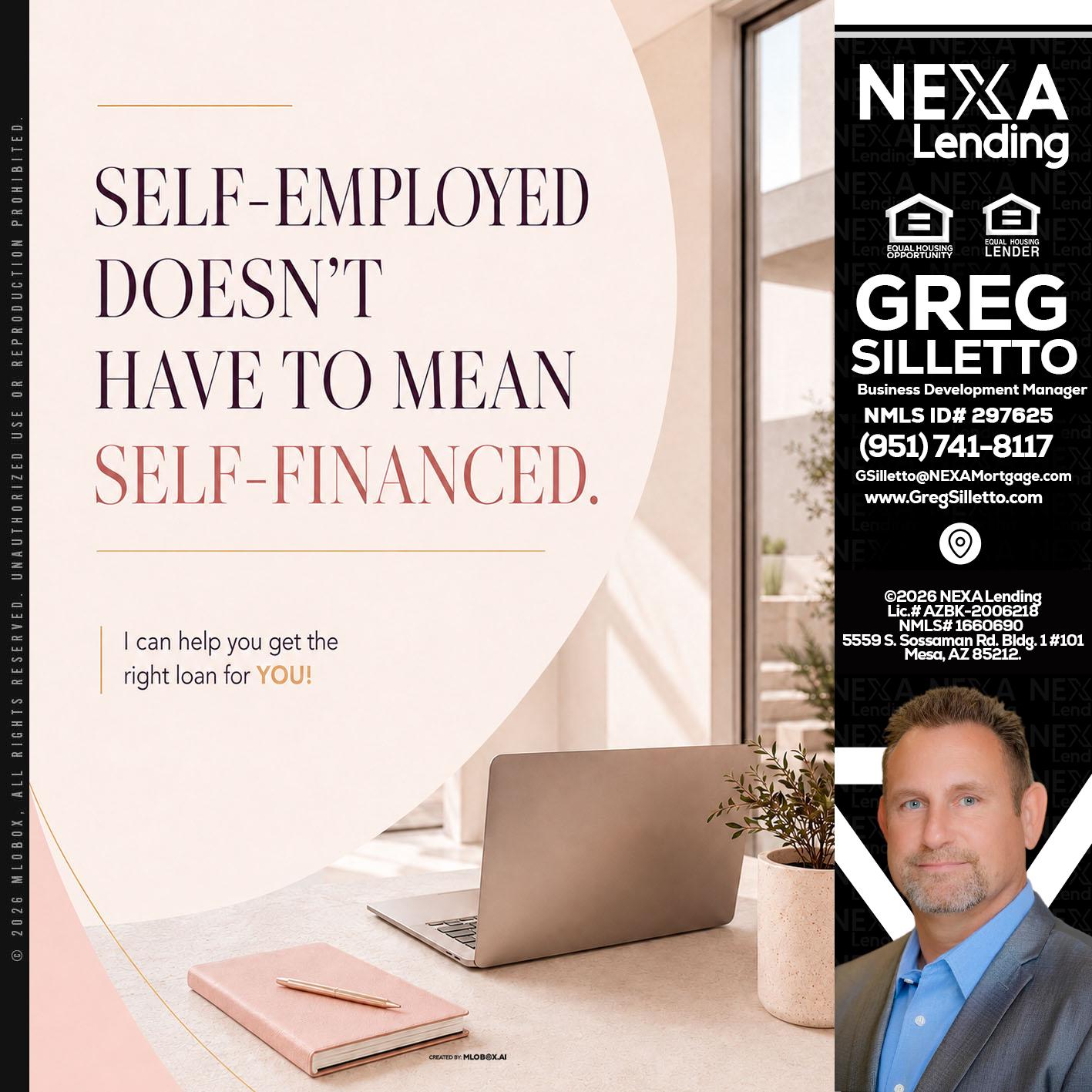 SELF EMPLOYED - Greg Silletto -Business Development Manager