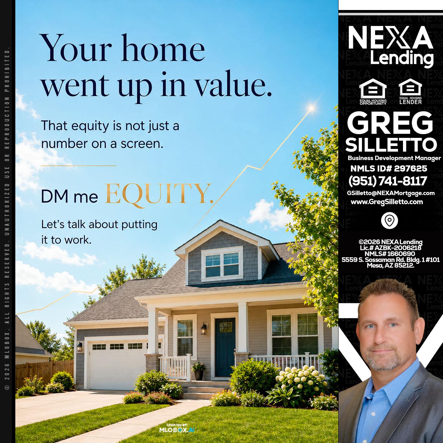 YOUR HOME - Greg Silletto -Business Development Manager