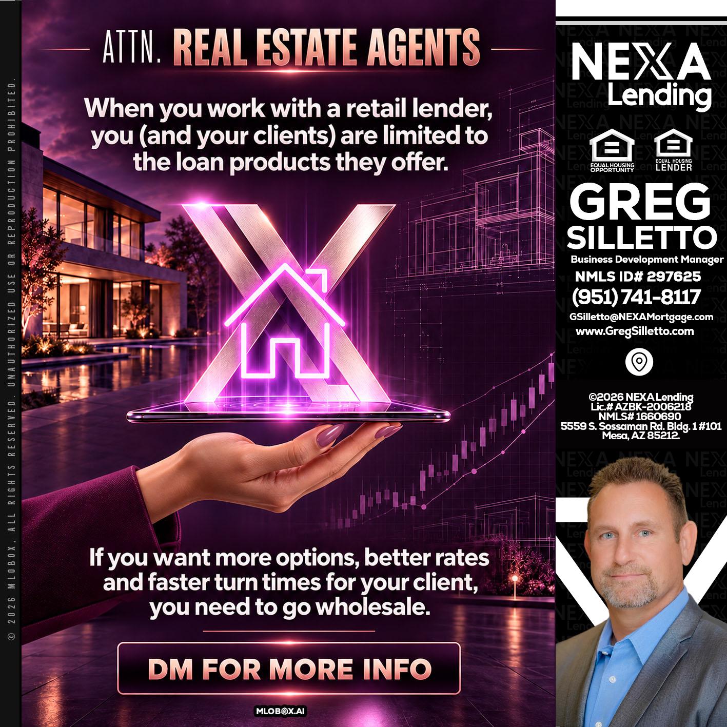 REAL ESTATE AGENTS - Greg Silletto -Business Development Manager