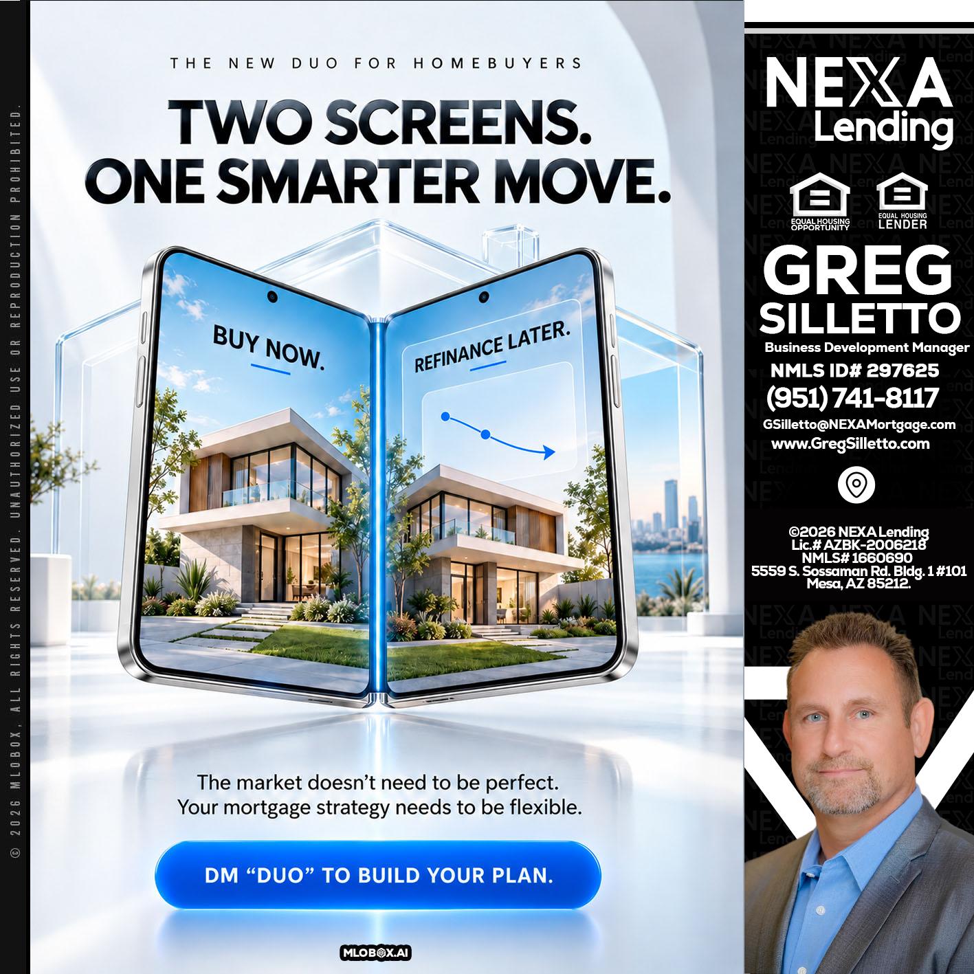 TWO SCREENS - Greg Silletto -Business Development Manager