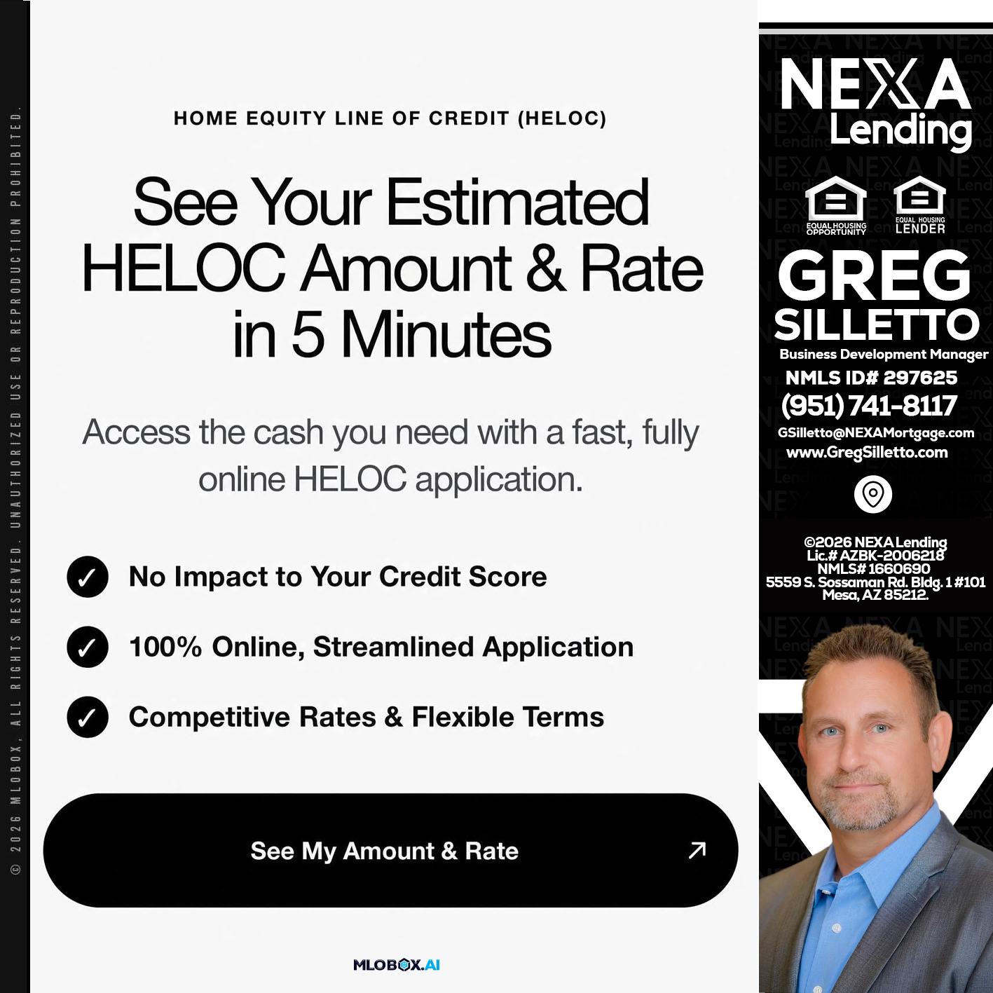 HELOC - Greg Silletto -Business Development Manager