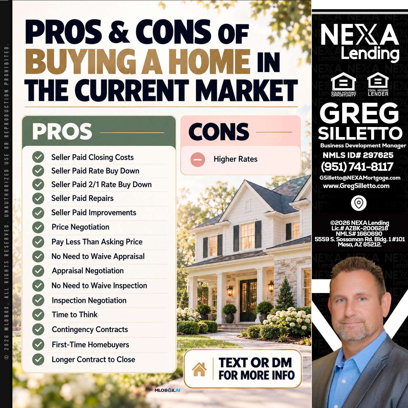 pros and cons - Greg Silletto -Business Development Manager
