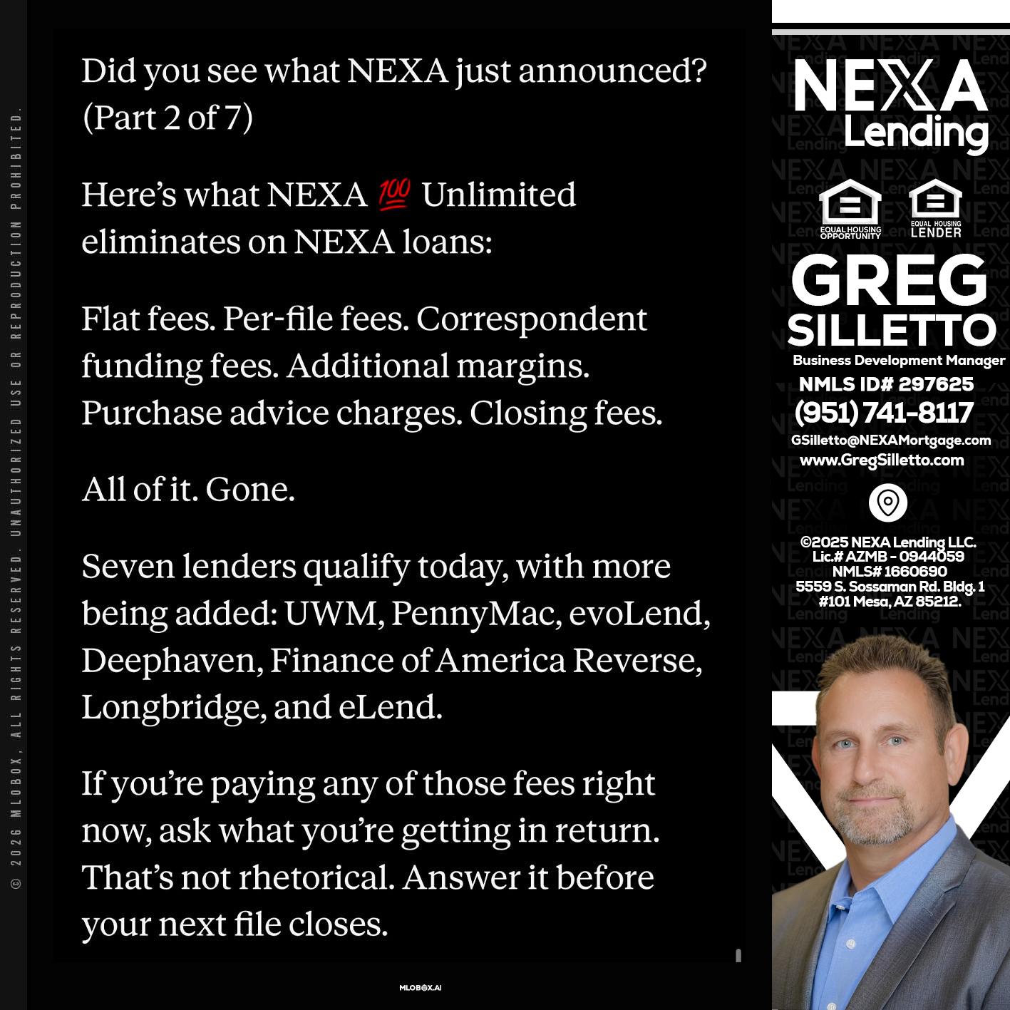 2 OF 7 - Greg Silletto -Business Development Manager