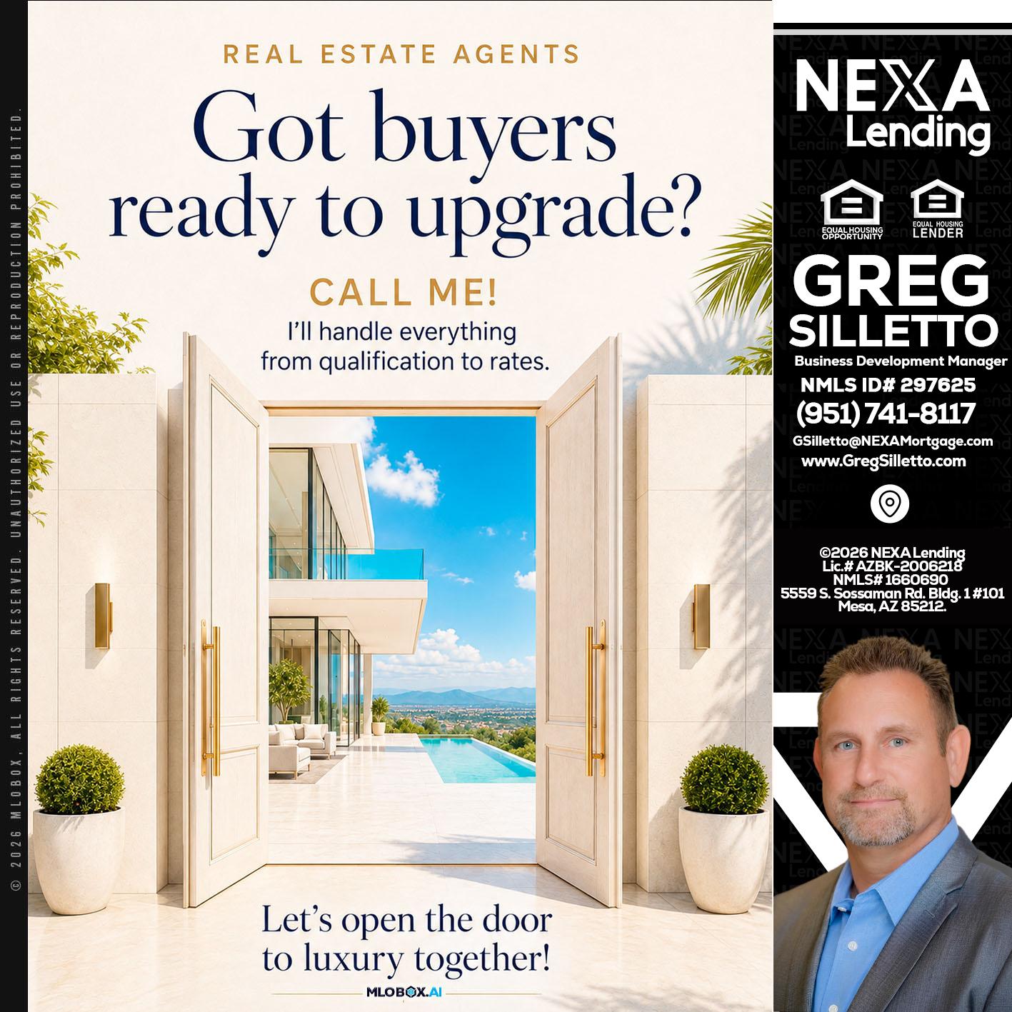 got buyers? - Greg Silletto -Business Development Manager